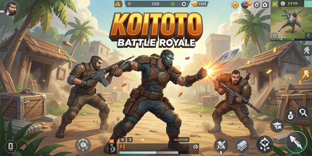 Gameplay seru KOITOTO dengan pertarungan Battle Royale yang intens.